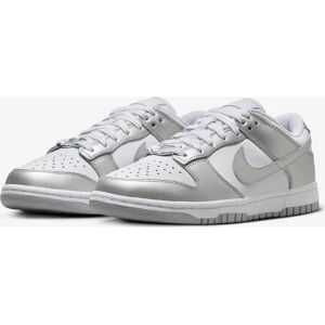 Nike Dunk Low Metallic Silver - Læder,Reaktiv Skum,Lav Krave - Sneakers Nike Dunk Low Metallic Silver - Læder,Reaktiv Skum,Lav Krave - Sneakers