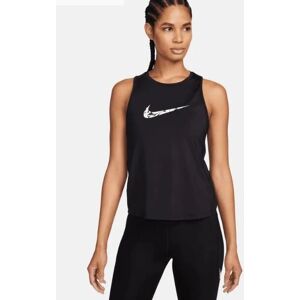 Nike Swoosh Mujer Dri FIT Tank Top - Negro/Blanco - Camiseta de deporte Nike Swoosh Mujer Dri FIT Tank Top - Negro/Blanco - Camiseta de deporte
