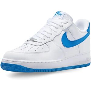 Nike Air Force 1 07 Hommes Baskets Blanc Bleu - Baskets - Publicité Nike Air Force 1 07 Hommes Baskets Blanc Bleu - Baskets - Publicité