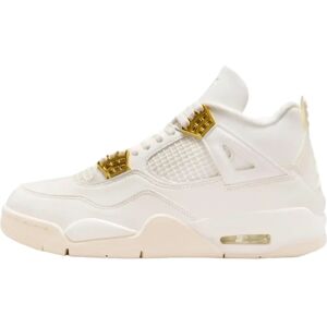 Nike Jordan 4 Retro Blanc et Or Femmes - Baskets - Publicité Nike Jordan 4 Retro Blanc et Or Femmes - Baskets - Publicité