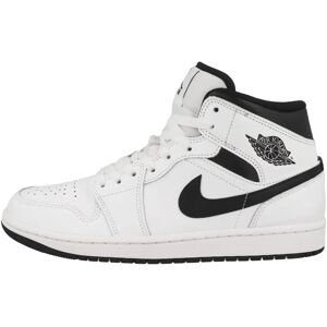 Nike Jordan Hvid & Sort Air Jordan 1 Mid Sneakers - Sko Nike Jordan Hvid & Sort Air Jordan 1 Mid Sneakers - Sko