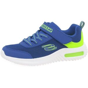 Skechers Mädchen Bounder Tech Kinder Trainer - Blau/Limette - Casual Skechers Mädchen Bounder Tech Kinder Trainer - Blau/Limette - Casual