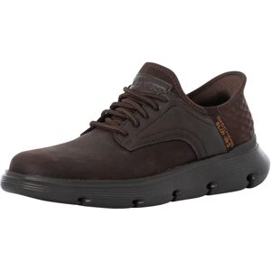Skechers Mens Garza Gervin Leather Trainers - Chocolate - Mens Shoes Skechers Mens Garza Gervin Leather Trainers - Chocolate - Mens Shoes