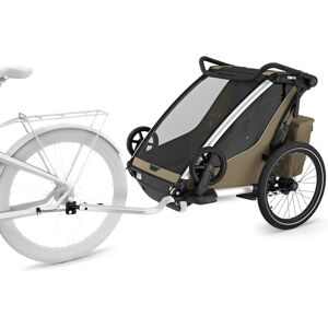 Thule Cross 2 Double - Child Bike Trailer - Olive Dusk Green Thule Cross 2 Double - Child Bike Trailer - Olive Dusk Green