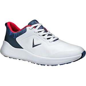 Callaway Chev Star Wasserdichte Golfschuhe - Herren 2024, Weiß/Navy/Rot, UK 10 Callaway Chev Star Wasserdichte Golfschuhe - Herren 2024, Weiß/Navy/Rot, UK 10