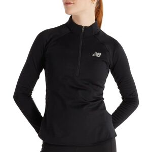 New Balance Women's Heat Grid Half Zip Shirt - Black - Sportswear New Balance Women's Heat Grid Half Zip Shirt - Black - Sportswear