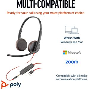 Poly BW 3225 USB-C HS +USB-C/A - NEGRO Poly BW 3225 USB-C HS +USB-C/A - NEGRO