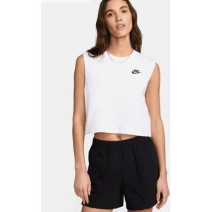 Nike Mujer Blusa Corta Blanca - Camiseta Casual Nike Mujer Blusa Corta Blanca - Camiseta Casual