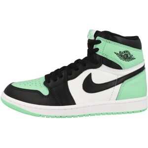Nike Air Jordan 1 Retro High Og Sneakers - Hvid/Sort-Groen Glød - Basketball Sko Nike Air Jordan 1 Retro High Og Sneakers - Hvid/Sort-Groen Glød - Basketball Sko