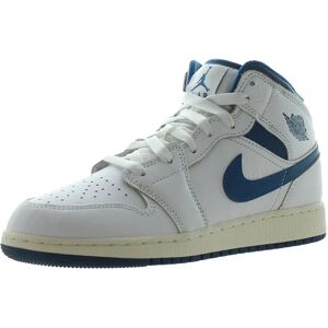 Nike Air Jordan 1 Mid SE GS Sneakers - White/Blue - Sneakers Shoes Nike Air Jordan 1 Mid SE GS Sneakers - White/Blue - Sneakers Shoes