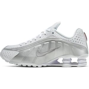 Nike W Shox R4 Hvid/Hvid-Metallisk Sølv-Max Orange - Sneakers Nike W Shox R4 Hvid/Hvid-Metallisk Sølv-Max Orange - Sneakers
