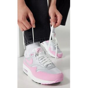 Nike Air Max 1 87 Metallisk Platina/ Rosa Rise-Flat Pewter - Sneakers Nike Air Max 1 87 Metallisk Platina/ Rosa Rise-Flat Pewter - Sneakers