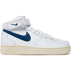 Nike Air Force 1 '07 Mid Blanc Midnight Navy - Baskets - Publicité Nike Air Force 1 '07 Mid Blanc Midnight Navy - Baskets - Publicité