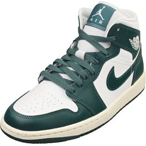 Nike Jordan White & Green Air Jordan 1 Mid Sneakers - White/Oxidized Green - Size: US 5.5 - female Nike Jordan White & Green Air Jordan 1 Mid Sneakers - White/Oxidized Green - Size: US 5.5 - female