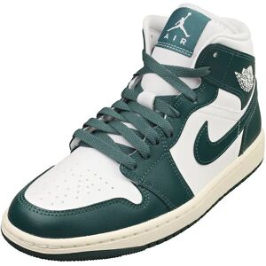 Nike Jordan Hvide & Grøn Air Jordan 1 Mid Sneakers - Kvinde Nike Jordan Hvide & Grøn Air Jordan 1 Mid Sneakers - Kvinde