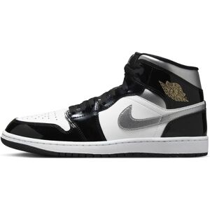 Nike Jordan Black & White Air Jordan 1 Mid SE Sneakers - SORT/Metallic Sølv - Størrelse: US 8.5 - mand Nike Jordan Black & White Air Jordan 1 Mid SE Sneakers - SORT/Metallic Sølv - Størrelse: US 8.5 - mand