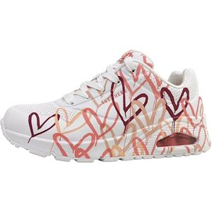 Skechers Uno Pink White Casual - Shoes Skechers Uno Pink White Casual - Shoes