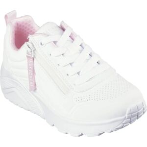 Skechers Uno Lite Easy Zip White Sports Trainers - Kids Skechers Uno Lite Easy Zip White Sports Trainers - Kids