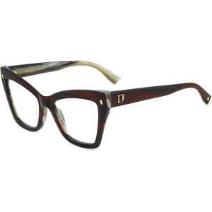 DSQUARED2 D2 0152 K4G Burgundy Horn Women Eyewear Frames DSQUARED2 D2 0152 K4G Burgundy Horn Women Eyewear Frames