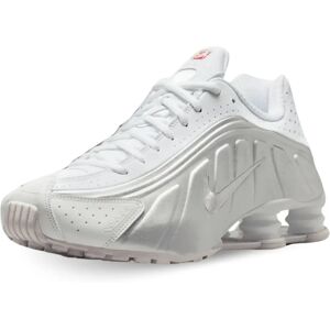 Nike Shox R4 Weiße/Silber Metallic Turnschuhe - Turnschuhe Nike Shox R4 Weiße/Silber Metallic Turnschuhe - Turnschuhe