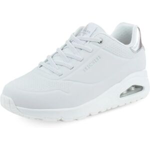 Skechers White/Silver Lace-up Sneakers - Sneaker Skechers White/Silver Lace-up Sneakers - Sneaker