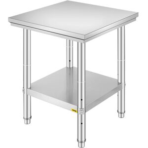 Vevor - Tavolo da Lavoro in Acciaio Inox 24x24x31 pollici, 317 kg Vevor - Tavolo da Lavoro in Acciaio Inox 24x24x31 pollici, 317 kg
