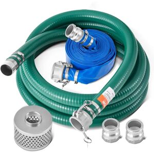 Vevor Waterpomp Suction Slang Kit - 2-inch, 50 ft, Groen en Blauw Vevor Waterpomp Suction Slang Kit - 2-inch, 50 ft, Groen en Blauw