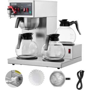Vevor Kommersiell Kaffebryggare - 12 Koppar, 3 Glasbehållare, 3 Värmare Vevor Kommersiell Kaffebryggare - 12 Koppar, 3 Glasbehållare, 3 Värmare
