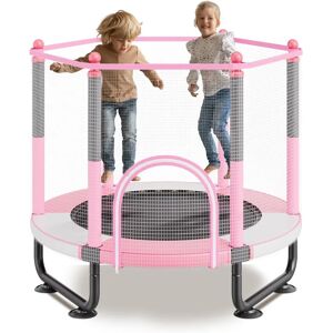 Vevor Kids Trampoline - 60" Pink with Safety Net & Basketball Hoop Vevor Kids Trampoline - 60" Pink with Safety Net & Basketball Hoop