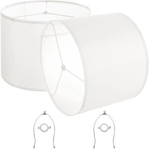 Succebuy Off-white Drum Lampshade Set - 16x16x12 in, Large Replacement Succebuy Off-white Drum Lampshade Set - 16x16x12 in, Large Replacement