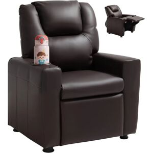 Succebuy Kids Recliner - Adjustable Backrest, PU Leather, Brown Succebuy Kids Recliner - Adjustable Backrest, PU Leather, Brown