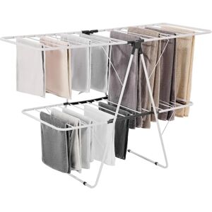 Vevor 2-Tier Foldable Clothes Drying Rack - White Vevor 2-Tier Foldable Clothes Drying Rack - White