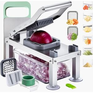 Succebuy Stainless Steel Vegetable Chopper - All-in-1 Food Veggie Cutter - 8 Blades Succebuy Stainless Steel Vegetable Chopper - All-in-1 Food Veggie Cutter - 8 Blades