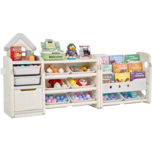 Succebuy Kids Toy Storage with Bookshelf - 4-Tier Organizer Succebuy Kids Toy Storage with Bookshelf - 4-Tier Organizer