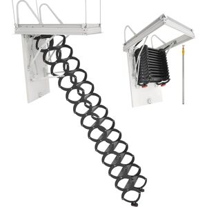 Succebuy Attic Ladder - 660LBS/299.4KG Capacity - Fits 10.5 to 11 ft Ceiling - 39.4 x 27.5 in Opening Succebuy Attic Ladder - 660LBS/299.4KG Capacity - Fits 10.5 to 11 ft Ceiling - 39.4 x 27.5 in Opening