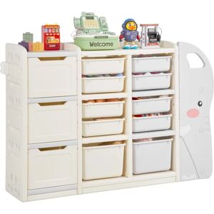 Succebuy Kids Toy Storage - 4-Tier Organizer with 10 Bins Succebuy Kids Toy Storage - 4-Tier Organizer with 10 Bins