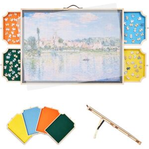 Succebuy 1000 Piece Rotating Puzzle Board - Portable Wooden Table Succebuy 1000 Piece Rotating Puzzle Board - Portable Wooden Table