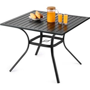 Vevor Black Square Patio Table - 940 x 940 x 735 mm - Patio Table Vevor Black Square Patio Table - 940 x 940 x 735 mm - Patio Table
