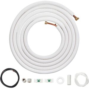 VEBOR Mini Split Line Set - 25FT Copper Pipes, Insulated, for AC & Heat VEBOR Mini Split Line Set - 25FT Copper Pipes, Insulated, for AC & Heat