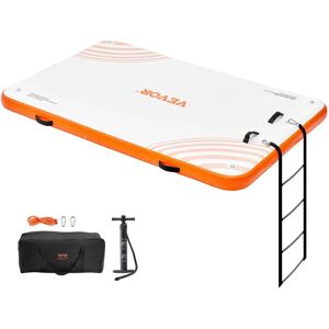 Vevor Inflatable Floating Dock - 8x5FT Water Platform with Ladder Vevor Inflatable Floating Dock - 8x5FT Water Platform with Ladder