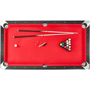 Vevor Billardtisch - 7 Fuß Tragbarer Faltbarer Platzsparender Tisch Schwarz mit Roter Bespannung Vevor Billardtisch - 7 Fuß Tragbarer Faltbarer Platzsparender Tisch Schwarz mit Roter Bespannung