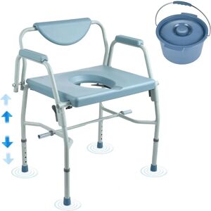 Vevor Adjustable Bedside Toilet Chair Steel 1000lbs - Toilet Seat & Bedside Vevor Adjustable Bedside Toilet Chair Steel 1000lbs - Toilet Seat & Bedside