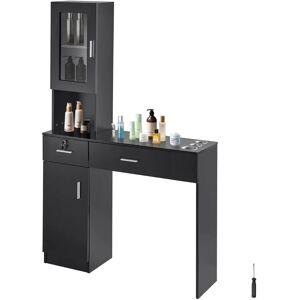 Estación de salón negra mate de Succebuy - Almacenamiento para peluquería Estación de salón negra mate de Succebuy - Almacenamiento para peluquería
