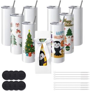 Vevor Weiß 20oz 8er Pack Gerade Sublimationsbecher - Becher Vevor Weiß 20oz 8er Pack Gerade Sublimationsbecher - Becher