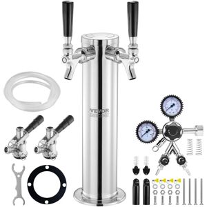 Kit de Tour de Bière à Double Robinet Vevor - Distributeur en Acier Inoxydable avec Régulateur W21.8 - Publicité Kit de Tour de Bière à Double Robinet Vevor - Distributeur en Acier Inoxydable avec Régulateur W21.8 - Publicité