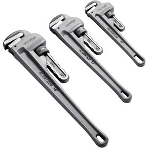 Succebuy Juego de llaves para tubos 3 piezas - Aluminio, ajustable, 10/14/18 pulgadas Succebuy Juego de llaves para tubos 3 piezas - Aluminio, ajustable, 10/14/18 pulgadas