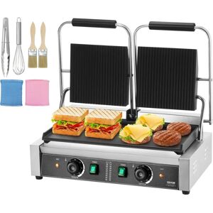 Succebuy Podwójny Gril Panini ze Stali Nierdzewnej - 3600W, Płyta 19"x9" Succebuy Podwójny Gril Panini ze Stali Nierdzewnej - 3600W, Płyta 19"x9"