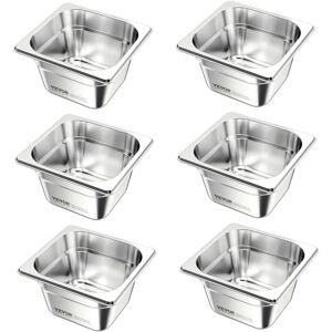 Succebuy Stainless Steam Hotel Pans - 1/6 Size, 100mm Deep, 1.7L - Hotel Steam Pan Succebuy Stainless Steam Hotel Pans - 1/6 Size, 100mm Deep, 1.7L - Hotel Steam Pan