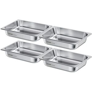 Succebuy Stainless Steel Hotel Pan - 1/2 Size, 3.8L, 4 Pack Succebuy Stainless Steel Hotel Pan - 1/2 Size, 3.8L, 4 Pack