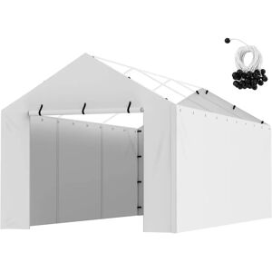Succebuy Biała 10x20 ft Ściana boczna do garażu - Wodoszczelna osłona UV Succebuy Biała 10x20 ft Ściana boczna do garażu - Wodoszczelna osłona UV